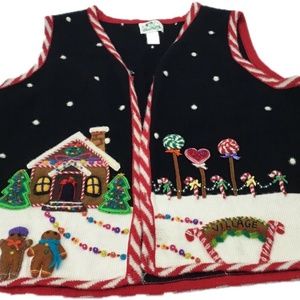 Traditional Ugly Gingerbread Christmas  Vest XL